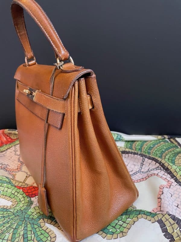 hermÈs 1945 iconic vintage kelly 28 sellier box gold courchevel leather ghw