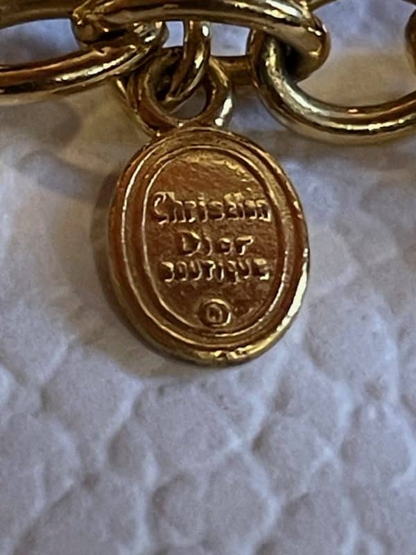 christian dior vintage multi row pearl & gold choker necklace c.1990s