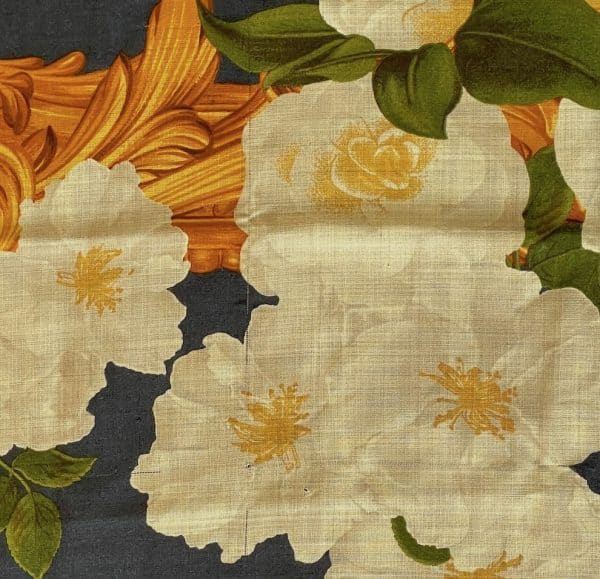 chanel vintage cashmere shawl camellia flowers multi c.1990s