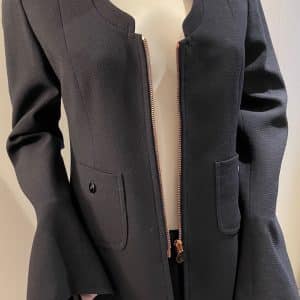christian lacroix vintage jacket & trouser suit navy bond girl c.1994