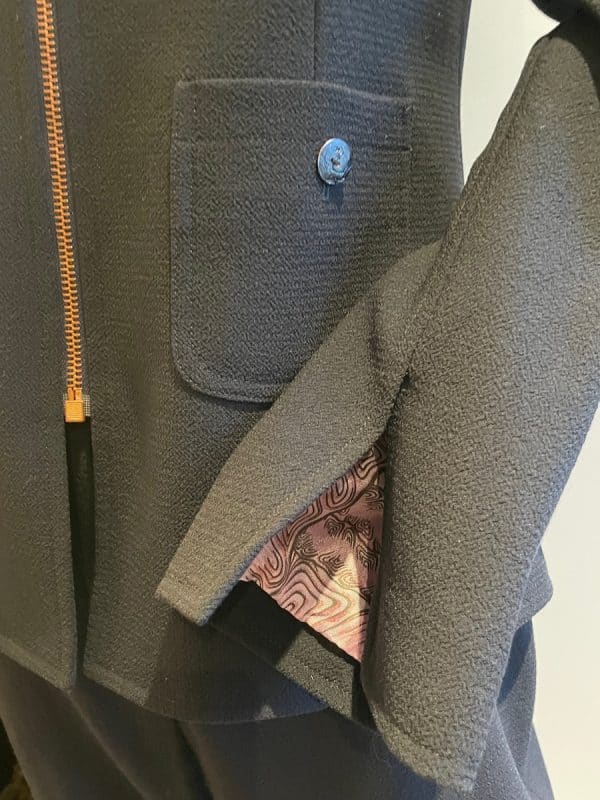 christian lacroix vintage jacket & trouser suit navy bond girl c.1994