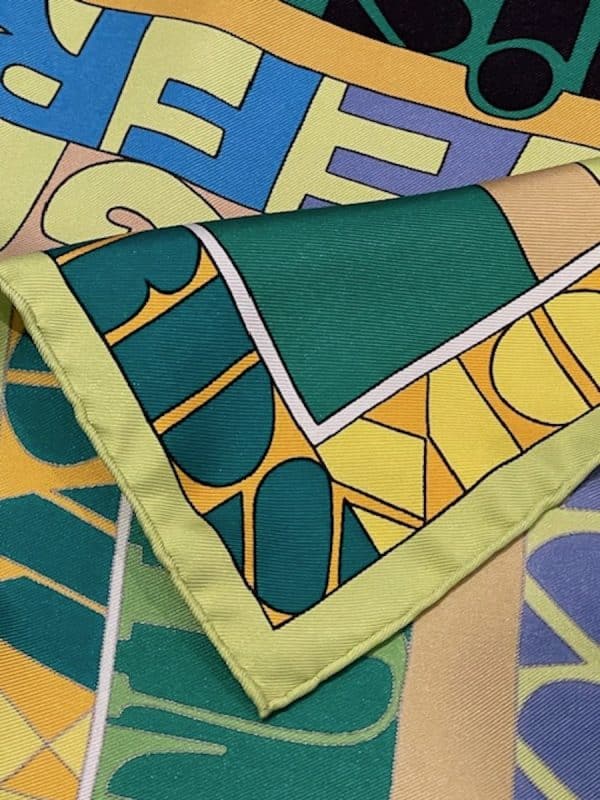 hermÈs silk scarf mots de soie by virginie jamin 2011 w/box