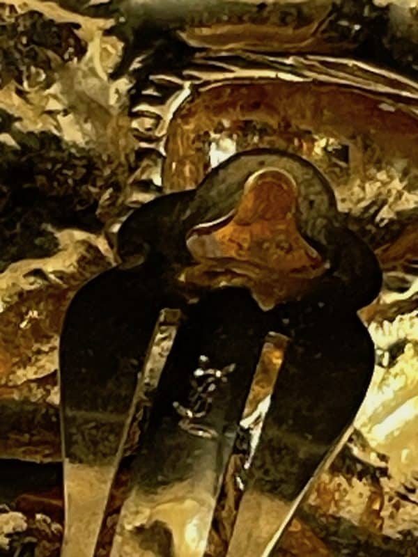 yves saint laurent vintage large square hearts gold tone clip earrings c.1970s