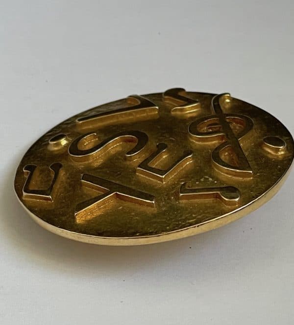 yves saint laurent vintage ysl large round jazz musical note earrings c.1980s