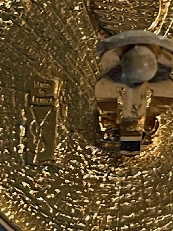 yves saint laurent vintage ysl large round jazz musical note earrings c.1980s