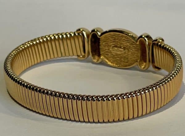 christian dior vintage blue cabochon omega gold necklace earrings bracelet c.1980s