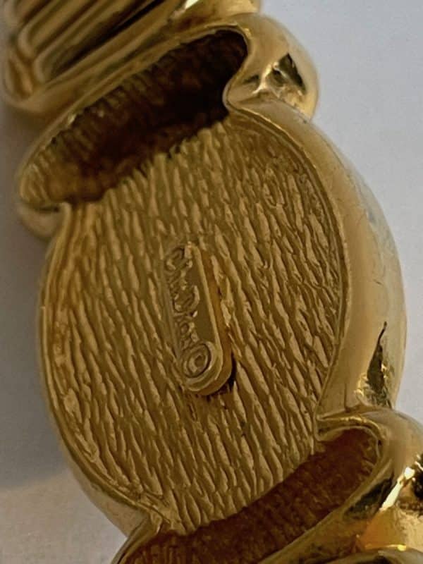 christian dior vintage blue cabochon omega gold necklace earrings bracelet c.1980s