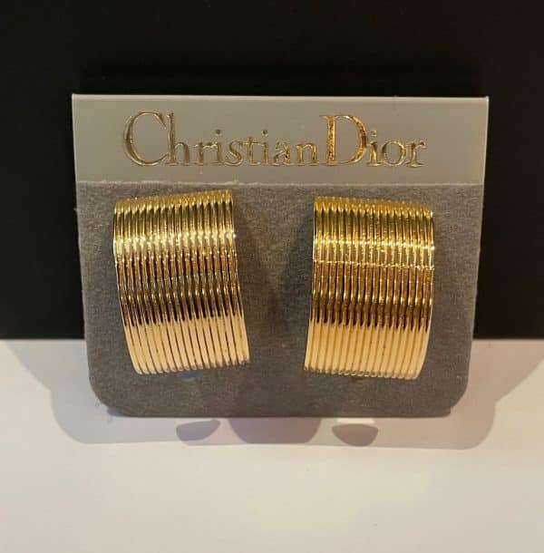 christian dior vintage j'adore gold tone wire clip earrings c.1990s