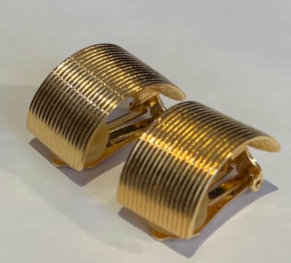 christian dior vintage j'adore gold tone wire clip earrings c.1990s