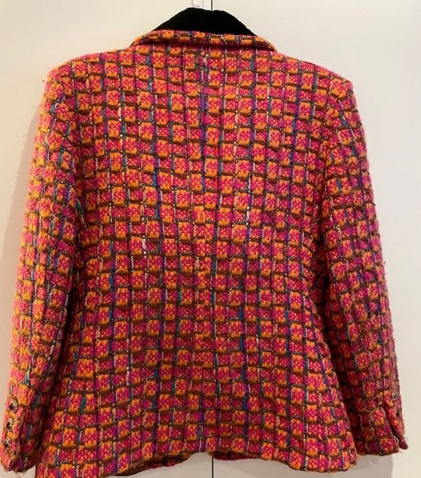 christian lacroix vintage tweed suit jewel buttons multi c.1990s