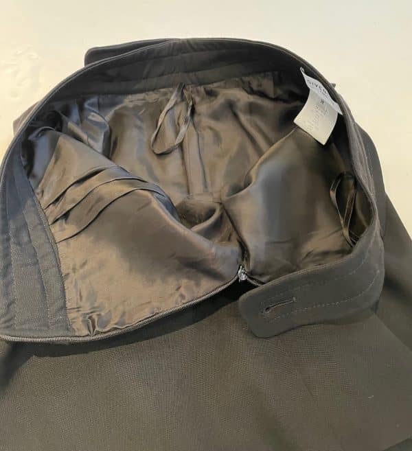 givenchy waisted buttoned black wool skirt 2002