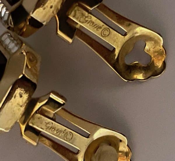 grossÉ vintage amber cabochon diamenté necklace & earrings set 18k plated 1987