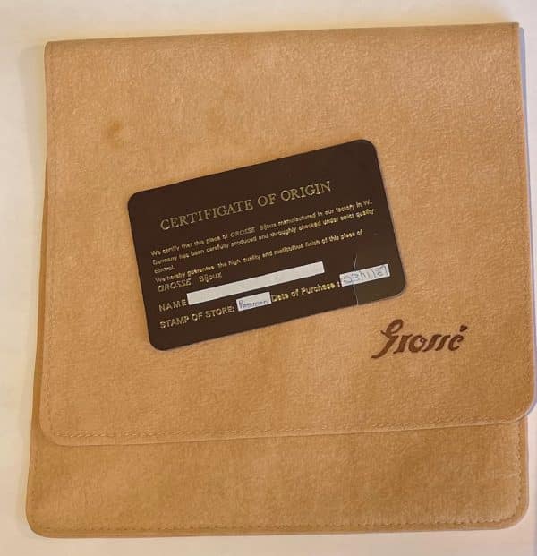 grossÉ vintage amber cabochon diamenté necklace & earrings set 18k plated 1987