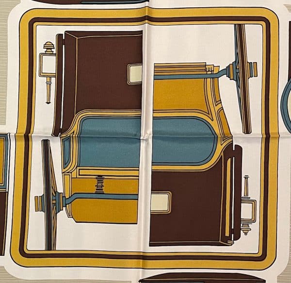 hermÈs silk scarf les coupÉs by françoise de la perrière 1970 w/box