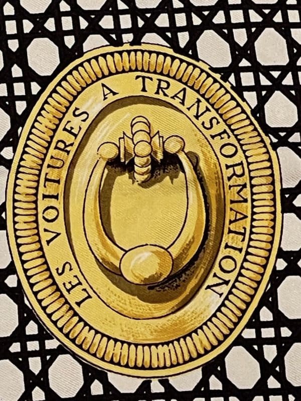 hermÈs silk scarf les voitures à transformation ii by f. de la perrière 2017 w/box