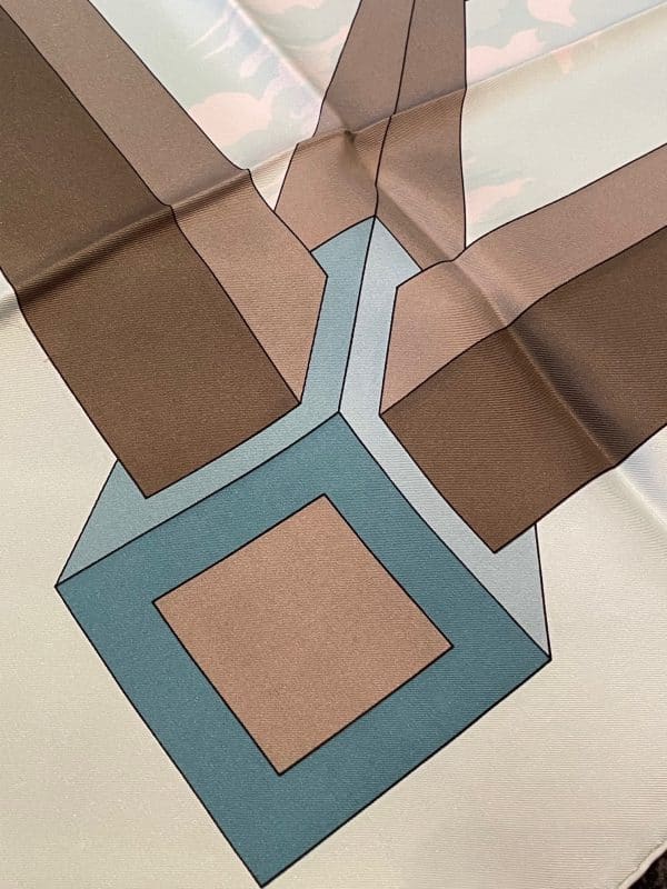 hermÈs silk scarf perspective by a. m. cassandre c.1970s w/box