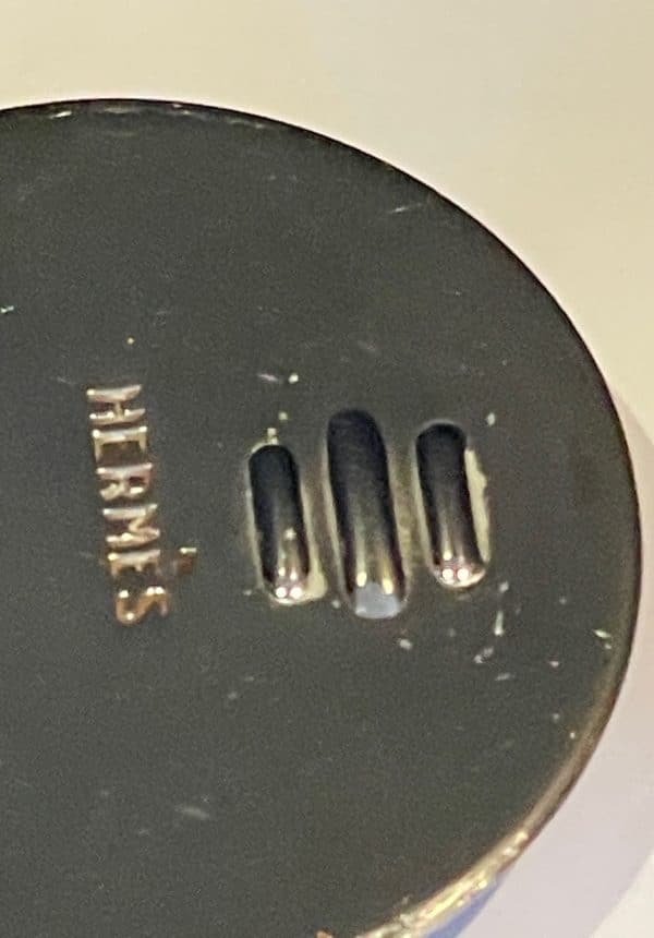 hermÈs vintage round mosaic flower earrings w/box c.1990s