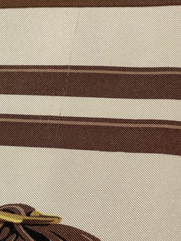 hermÈs vintage silk scarf brides de gala brown by hugo grygkar c.1957 w/box