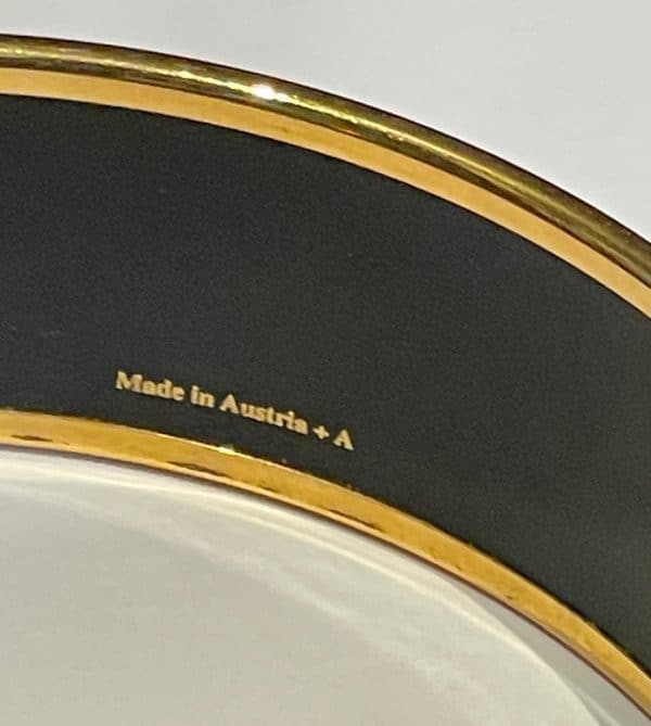 hermÈs vintage large bracelet “tigre royal” 18k gold plated w/box c.1970s