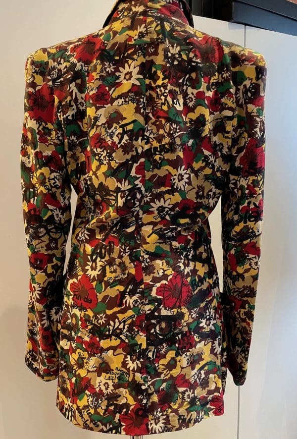 jean paul gaultier silk blazer graffiti prints god save the queen c.2000