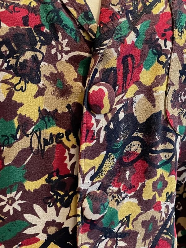 jean paul gaultier silk blazer graffiti prints god save the queen c.2000