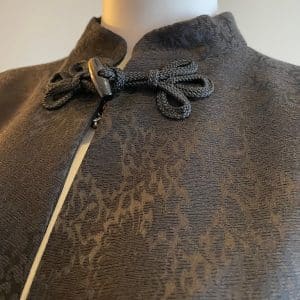 yves saint laurent black floral brocade top jacket "les chinoises" 1995