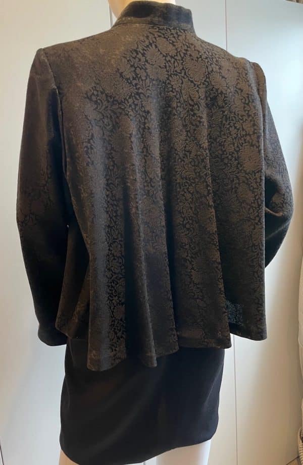 yves saint laurent black floral brocade top jacket "les chinoises" 1995