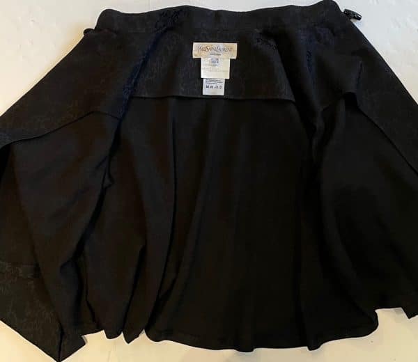 yves saint laurent black floral brocade top jacket "les chinoises" 1995