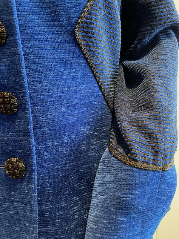 yves saint laurent vintage blue black cubist jacket fall winter 1988