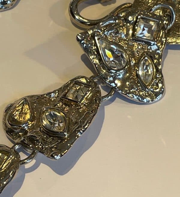 yves saint laurent vintage ysl by robert goossens crystal heart necklace c.1990s