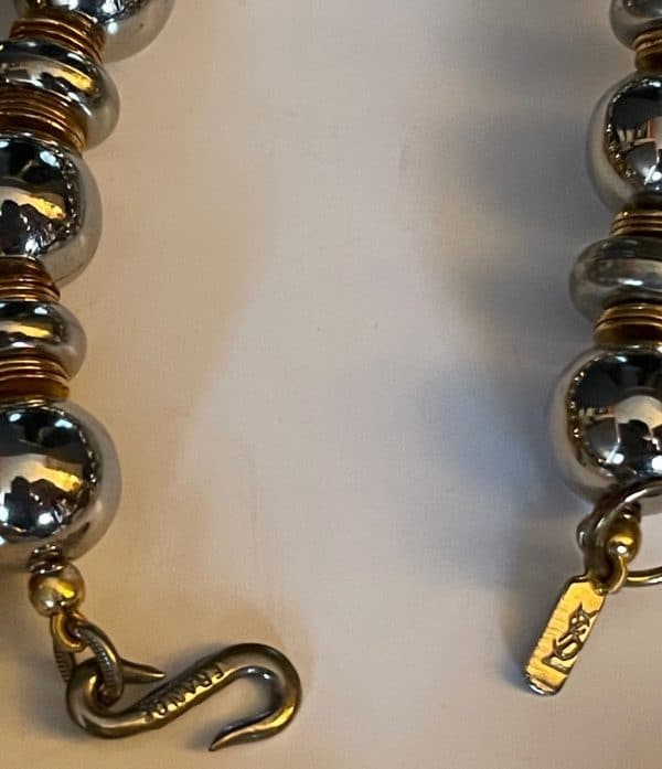 yves saint laurent vintage ysl tigers eye beads necklace c.1970s