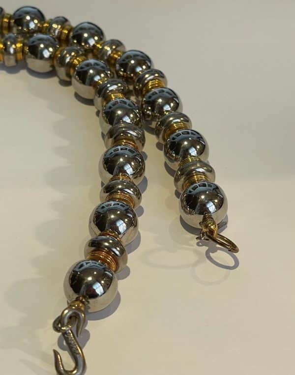 yves saint laurent vintage ysl tigers eye beads necklace c.1970s