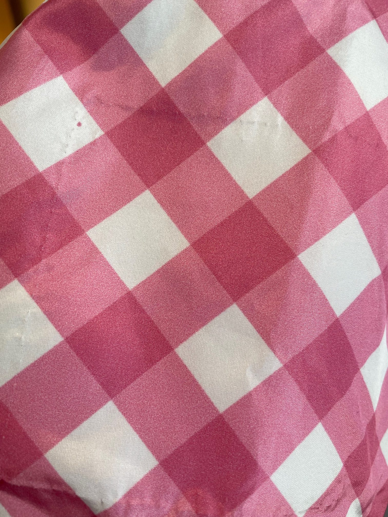 chanel silk pink checkered jacket with chanel cc patches cruise collection 2023