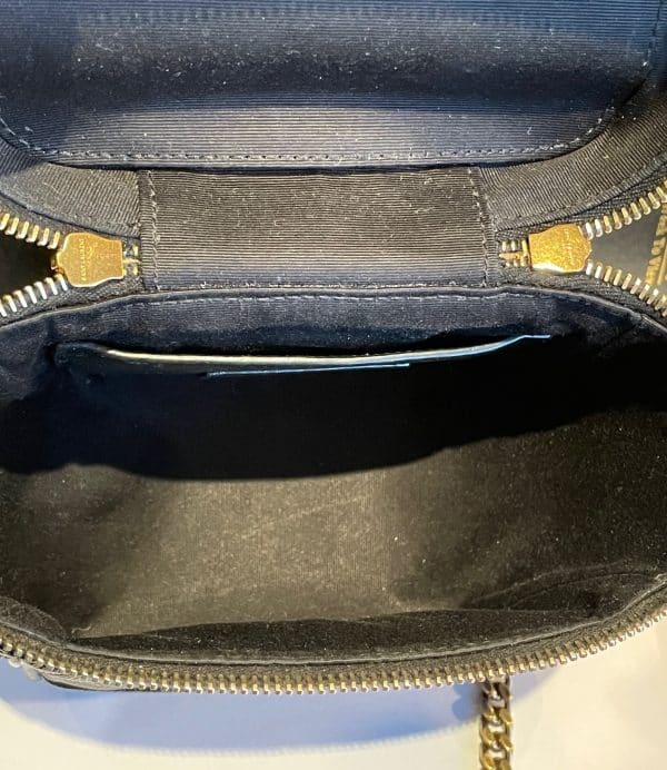 saint laurent ysl logo vanity box quilted black crossbody lambskin bag