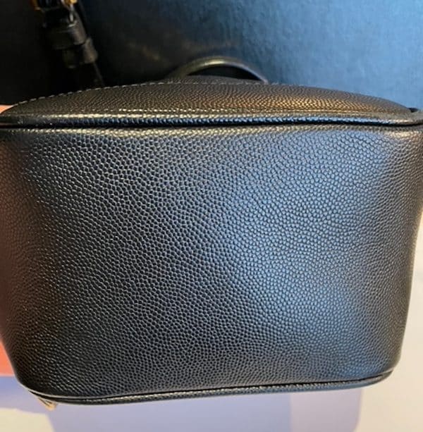 saint laurent ysl logo vanity box quilted black crossbody lambskin bag