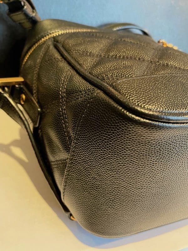 saint laurent ysl logo vanity box quilted black crossbody lambskin bag