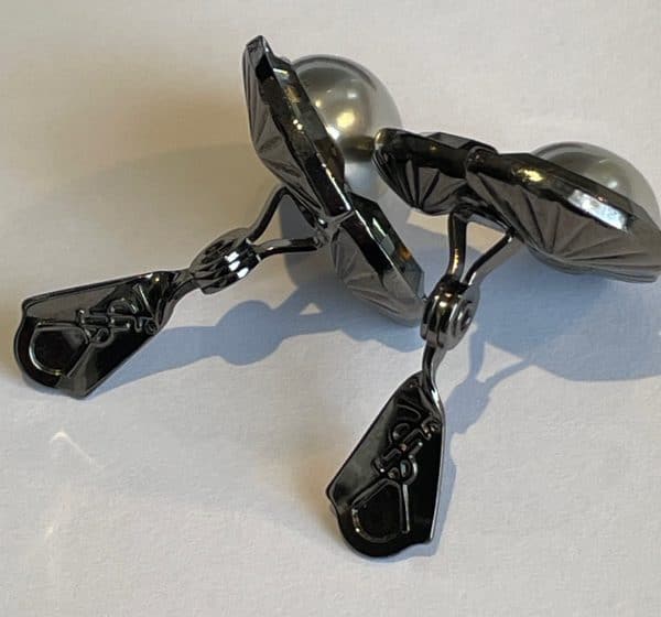 yves saint laurent ysl vintage double strand heart crystal & faceted pearls necklace earrings c.1990s