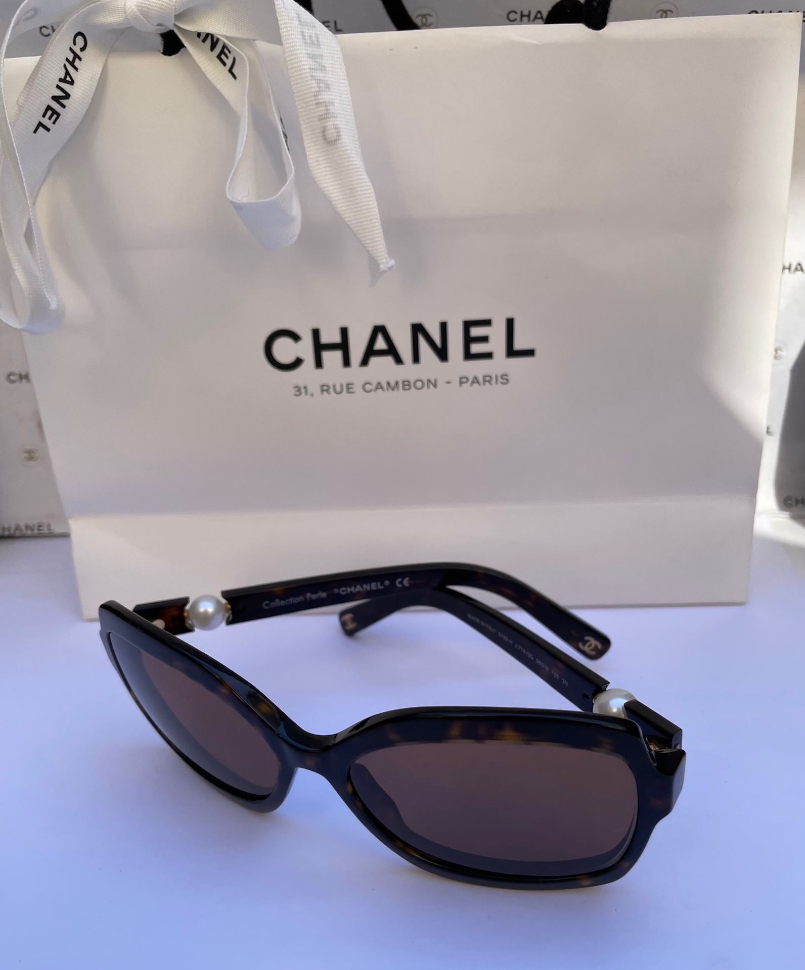 chanel pearl sunglasses collection perle w/box