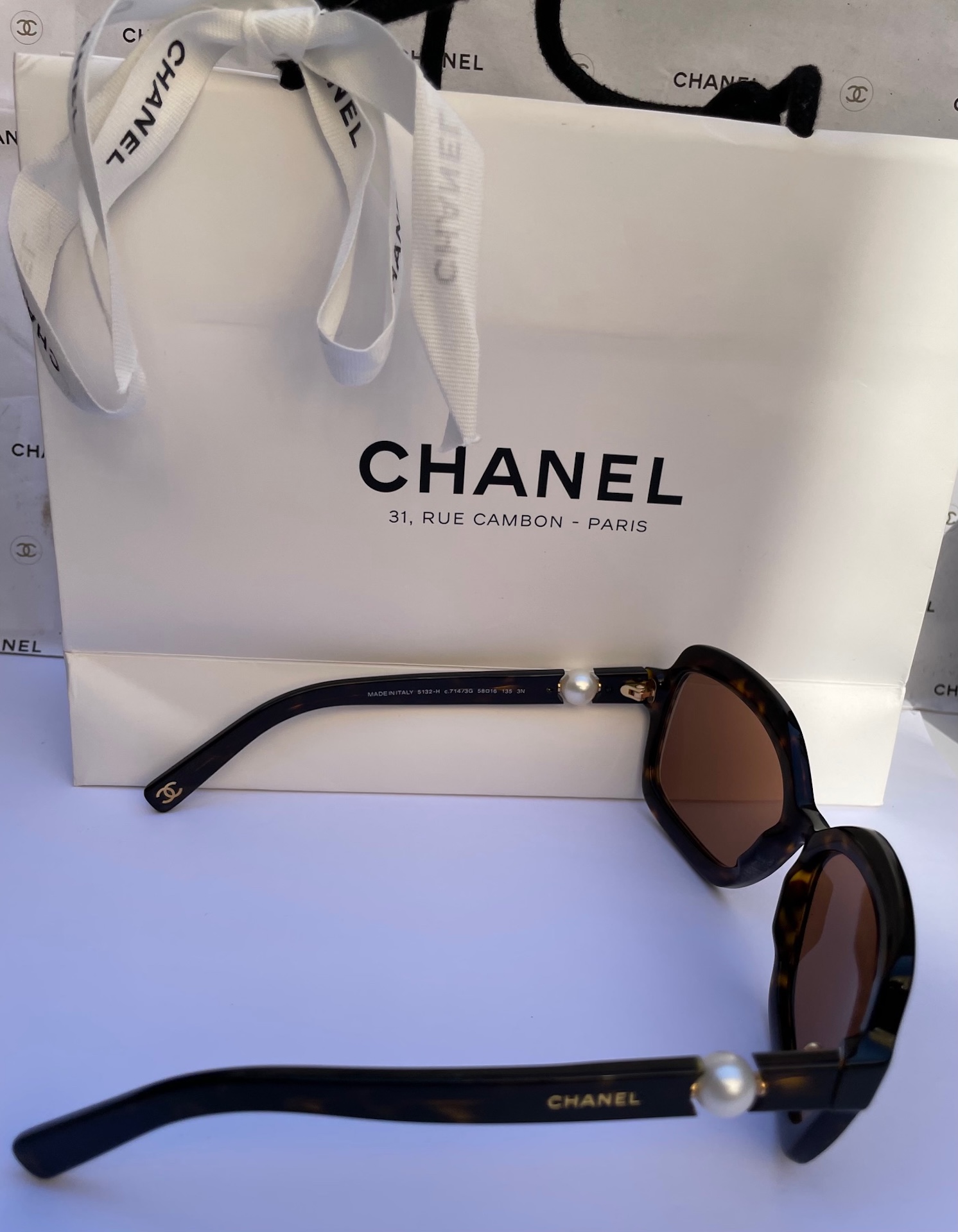 chanel pearl sunglasses collection perle w/box